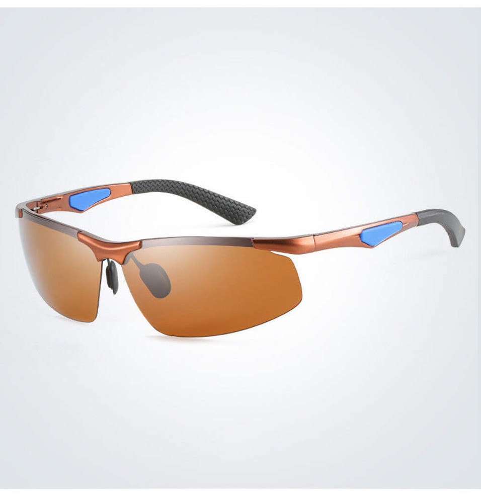 Mens Polarized Sunglasses Aluminum Magnesium Alloy Frame UV400 Protection Sport