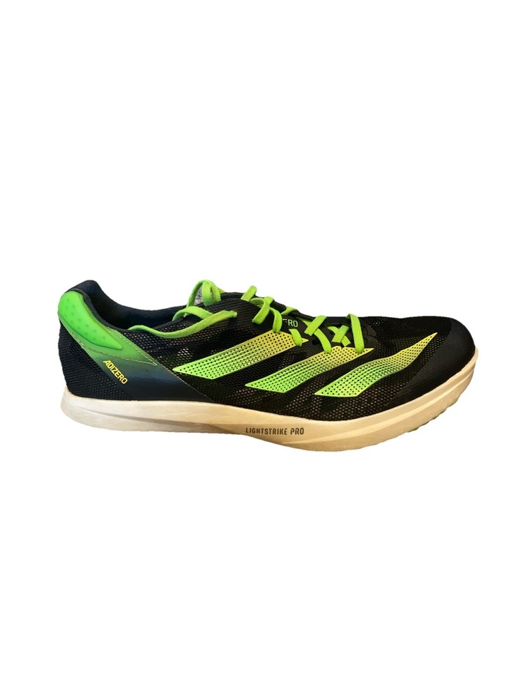 Addias Adizero Lightstrike Pro Black And Green Spikes Men’s Size 6.5