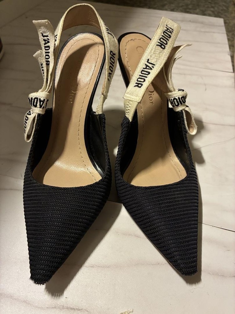 Christian Dior black pointed toe high heels size US6 authentic from Japan