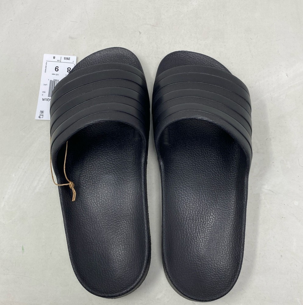 Adidas Adilette Aqua Slides Core Black - Men’s 8 / Women’s 9