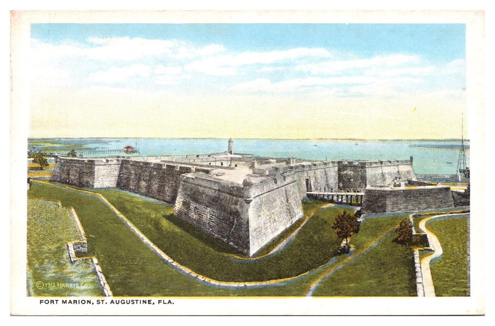 1912 Fort Marion St. Augustine FL Postcard Historic Castillo de San Marcos