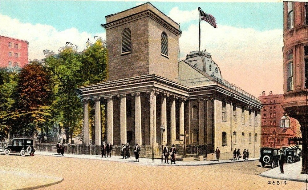 c 1910s King's Chapel Unitarian Church Boston Massachusetts Vintage Postcard