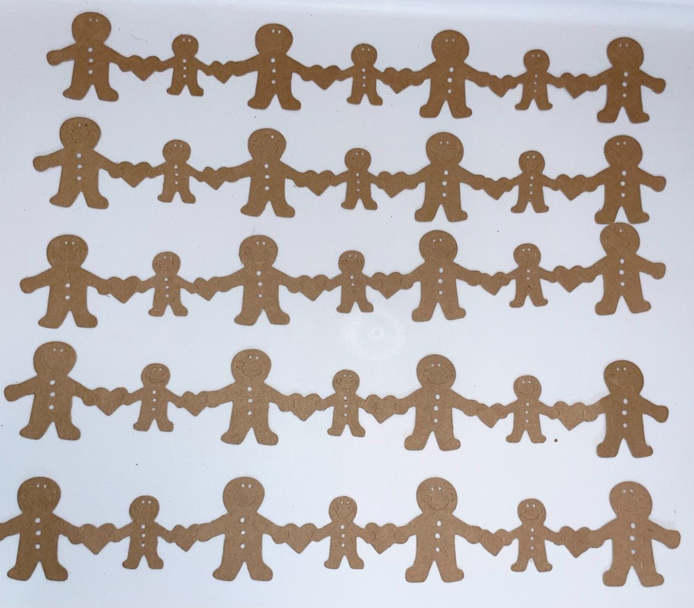 5🩷GINGERBREADMEN 🩷cardstock paper die cut embellishment scrapbook