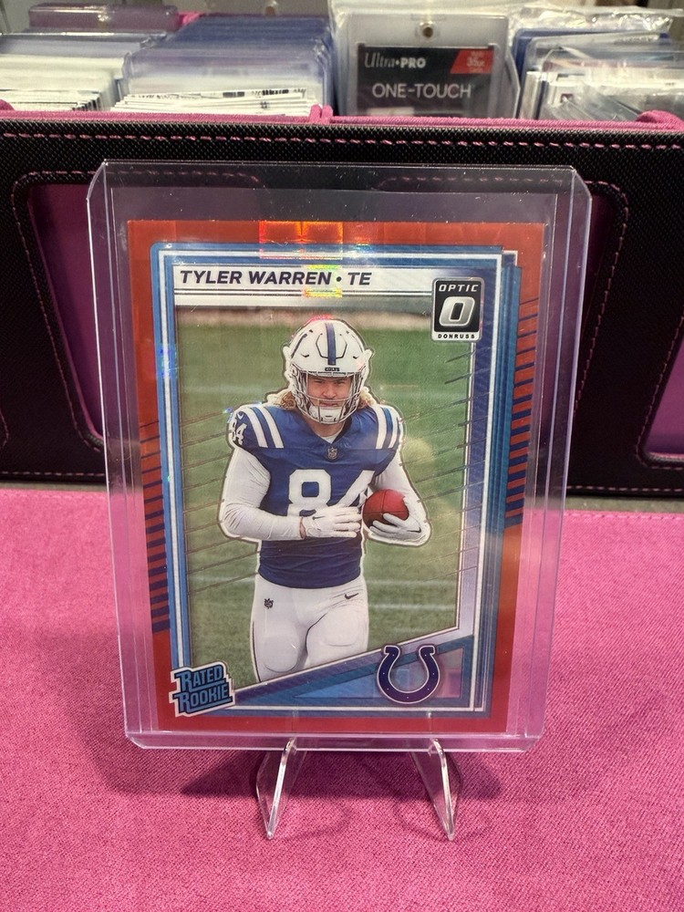 2025 Panini Donruss - Rookie Tyler Warren Optic Preview Red Pandora Prizm (RC)