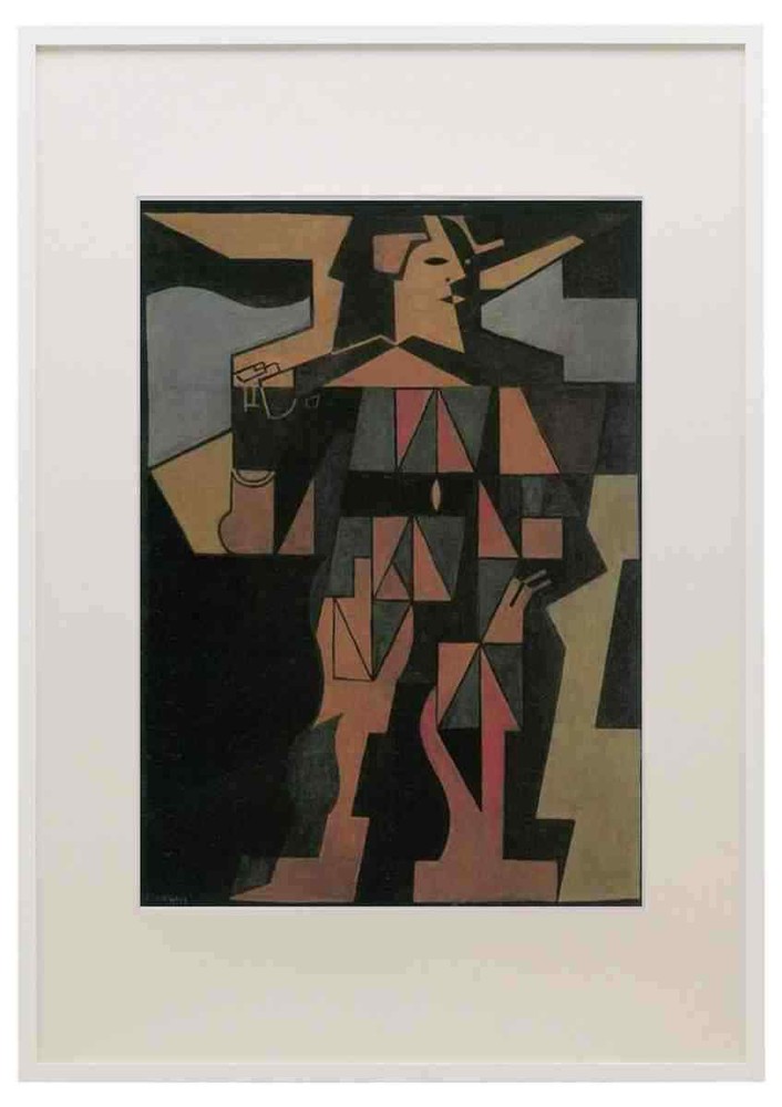 Harlequan Juan Gris Abstract Art A3 A4 Framed Print Picture