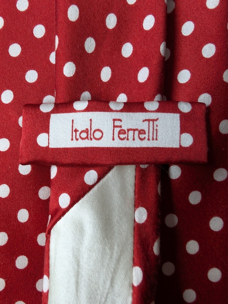 Italo Ferretti Tie 100% Silk. Made In Italy. Silvi Marina