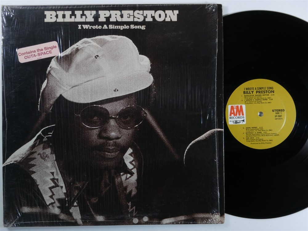 BILLY PRESTON I Wrote A Simple Song A&M LP VG+ gatefold SHRINK i