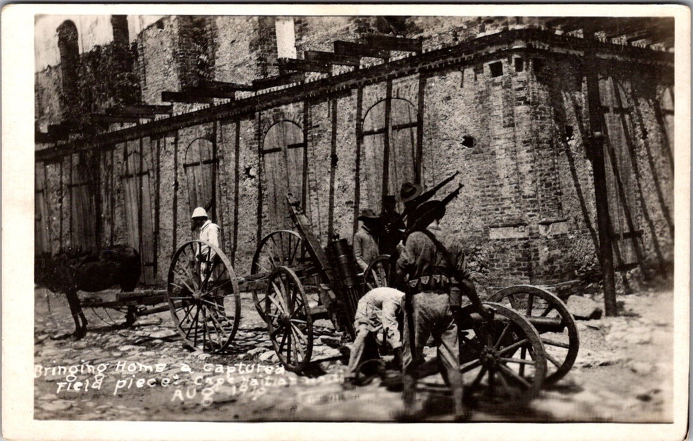 RARE 1915 Haiti Captured Field Artillery RPPC U.S. Marines Historic War Postcard