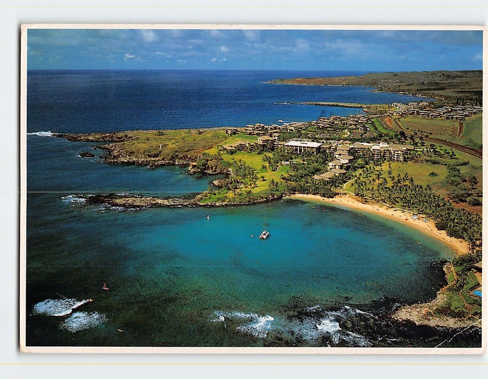 Postcard Aerial View Napili Bay Maui Hawaii USA