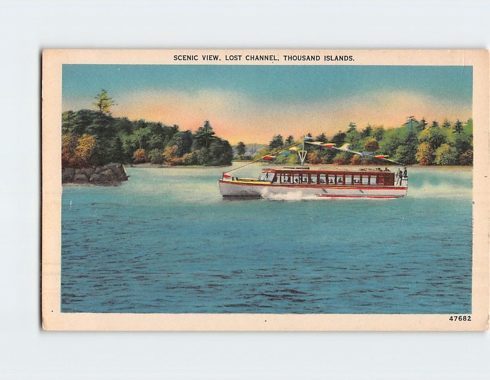 Postcard Scenic View Lost Channel Thousand Islands New York USA