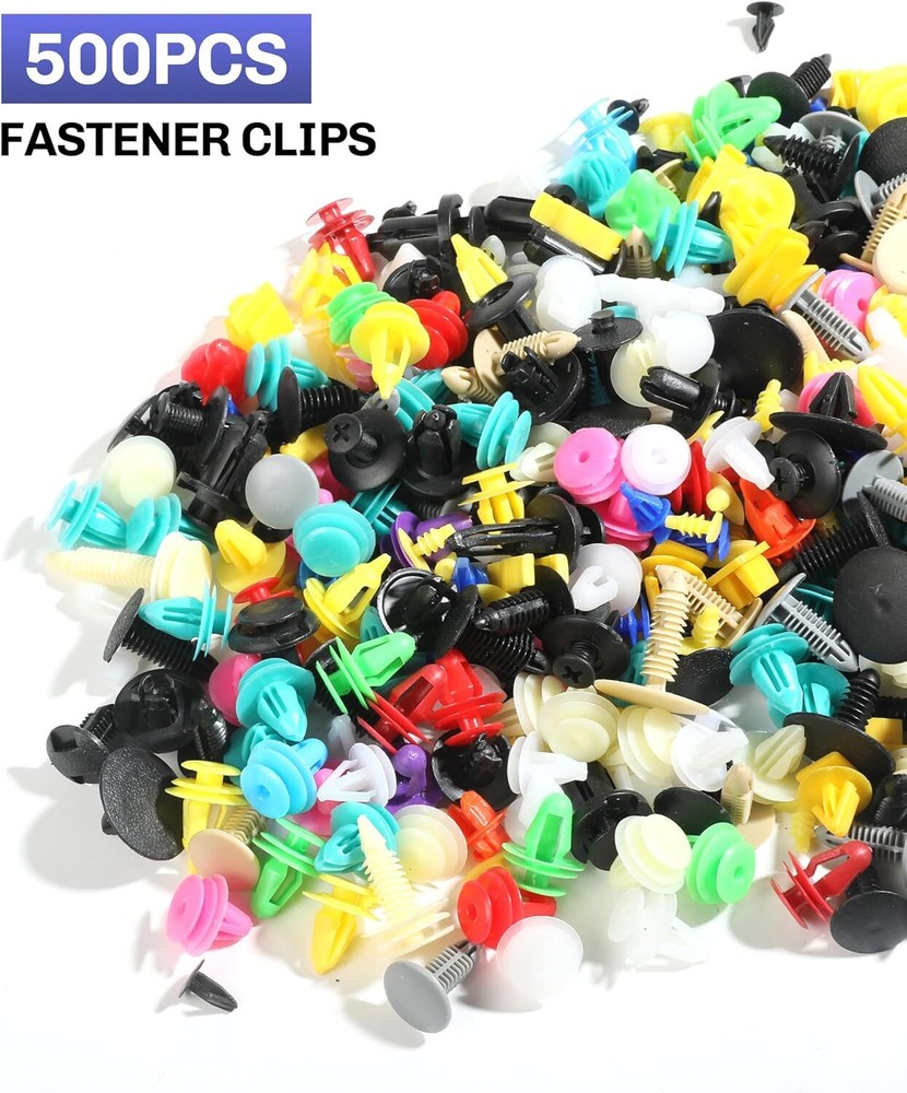 500PCS Car Clips Retainer Fasteners Body Bumper Fender Trim Rivets 7 8 9 10mm