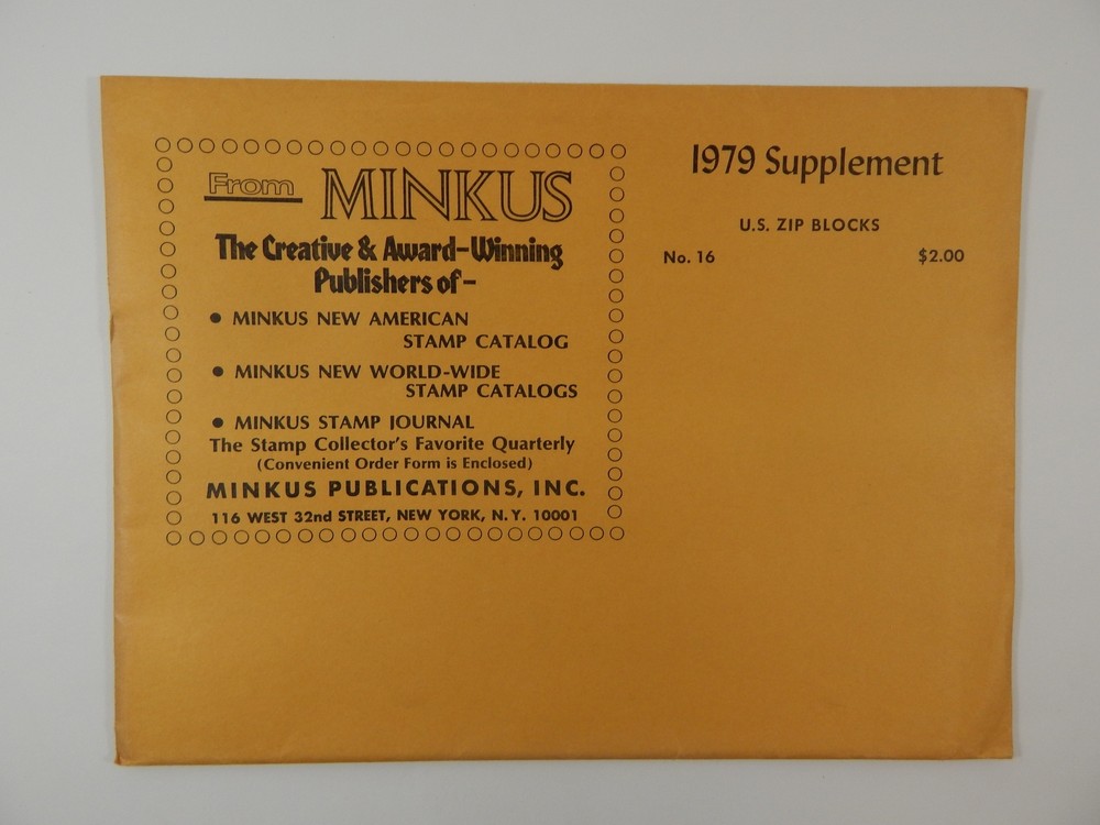 Minkus U.S. Zip Blocks 1979 Supplement - SA2053 Stamp Album Pages