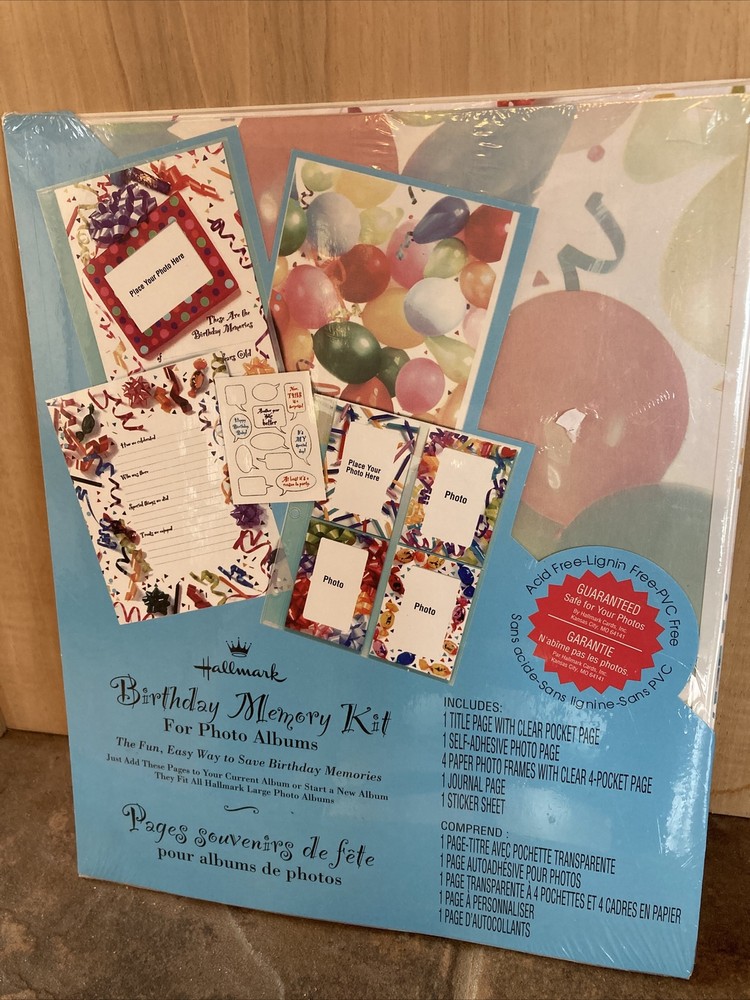 NEW Hallmark Birthday Memory Kit Scrapbooking Set Acid Free For Photo Album NIP-image