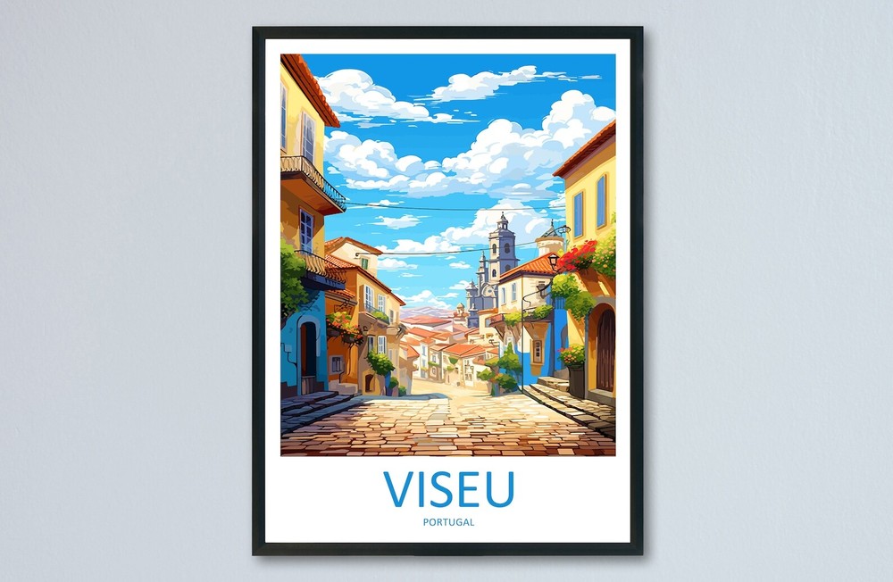 Viseu Travel Print Wall Art Viseu Wall Hanging Home Dcor Viseu Gift Art Lovers