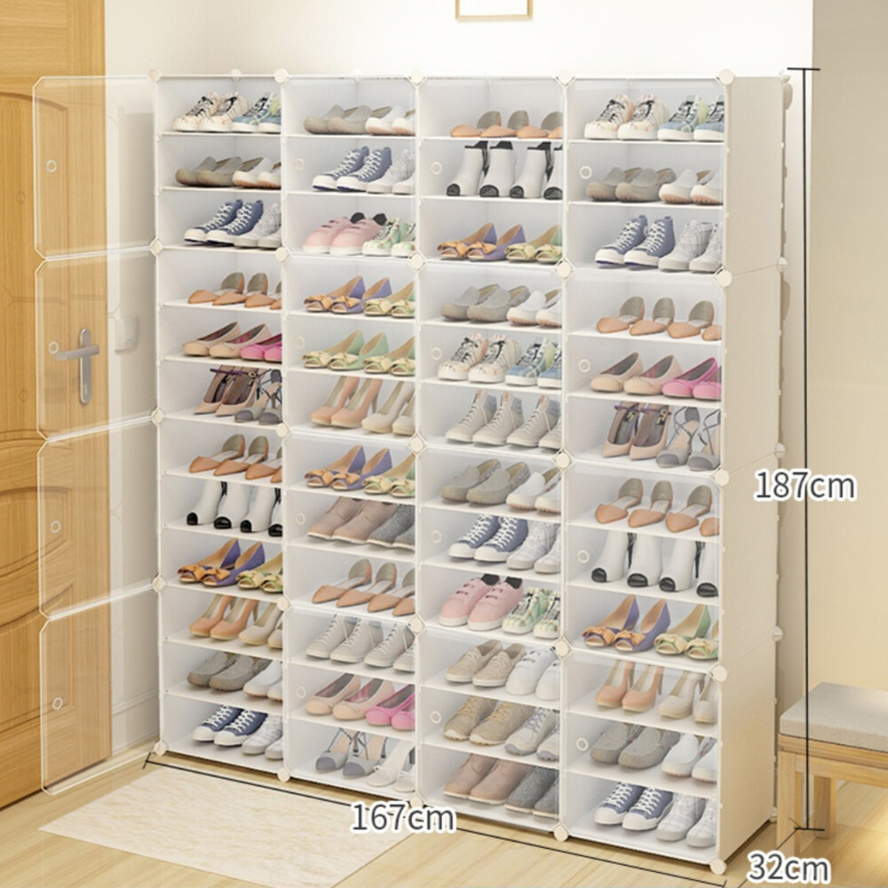 12-Tier Shoe Rack Organizer with 96 Pairs Storage Cabinet for Sneakers & Closet