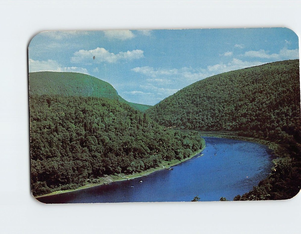 Postcard The Scenic Delaware Water Gap in the Beautiful Pocono Mountains PA USA