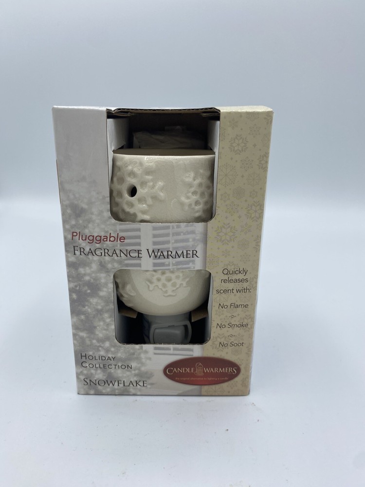 Ceramic Electric Wax Melt Warmer Diffuser in Snowflake Holiday Design  
