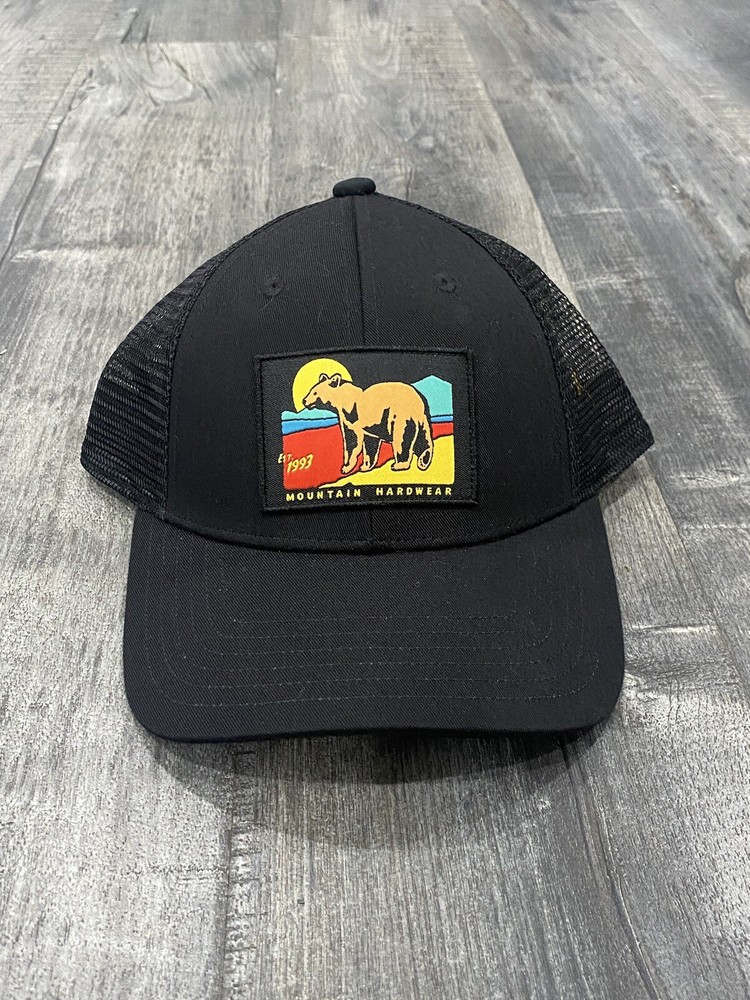 Mountain Hardwear 93 Bear Trucker Hat Cap Mesh NWT NEW Black Adult OS