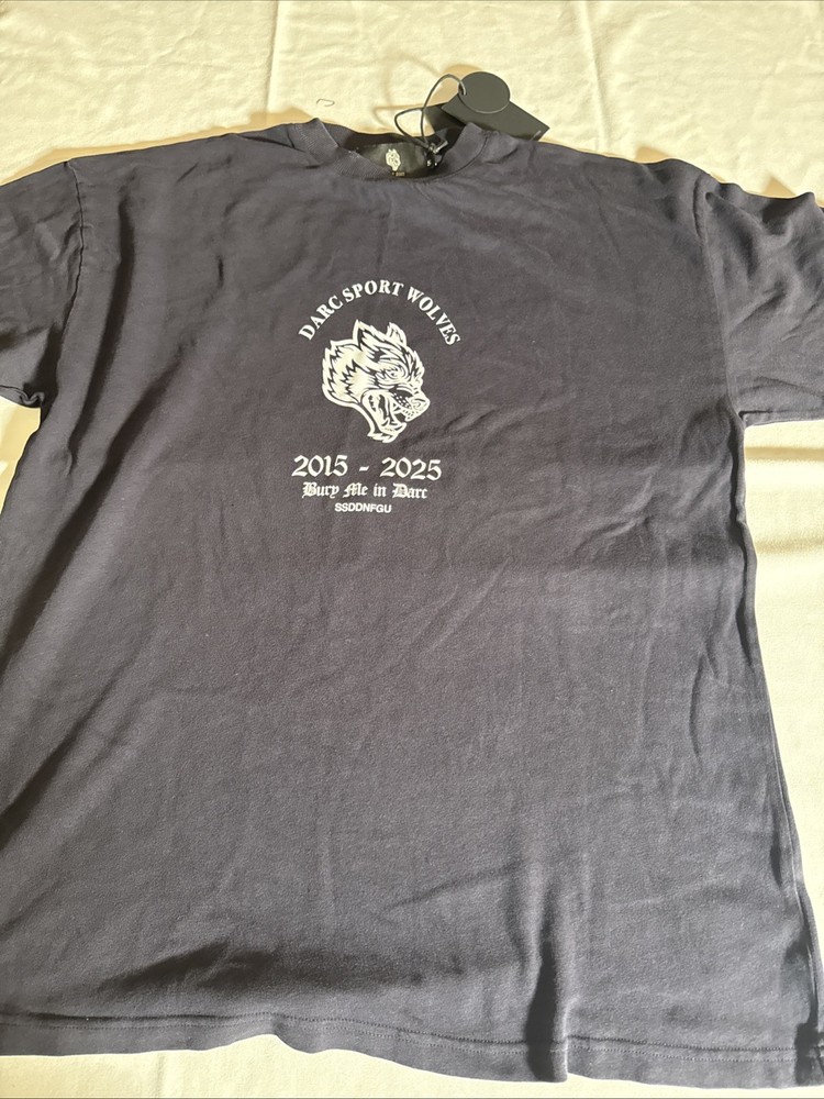 Darcsport Wolf Blood Premium Oversized Tee in Blue Small 681 Of 2000