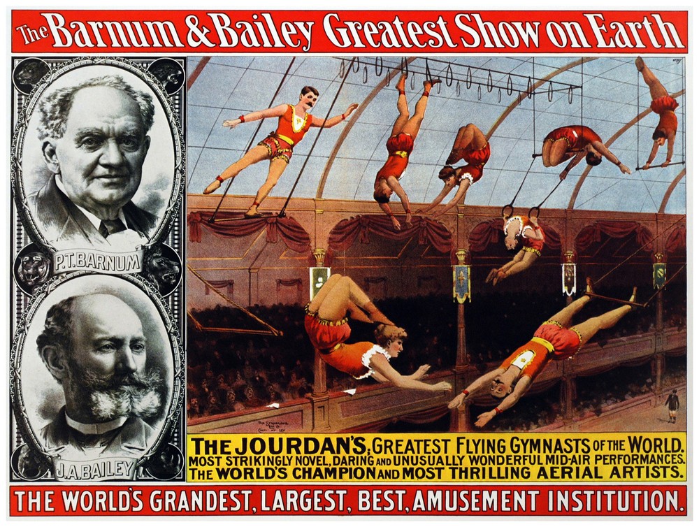 Decor Poster. Fine Graphic Art. Barnum & Bailey Greatest Show. Wall Design 1391