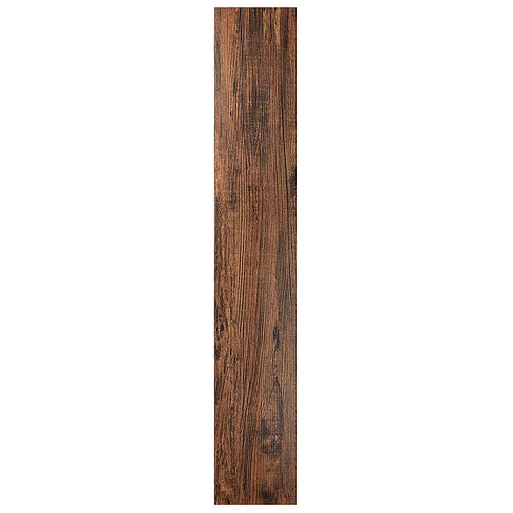 Tivoli II Self-Stick Vinyl Floor Planks 10-Pack 6x36 Inch Rich Mahogany Wood Look