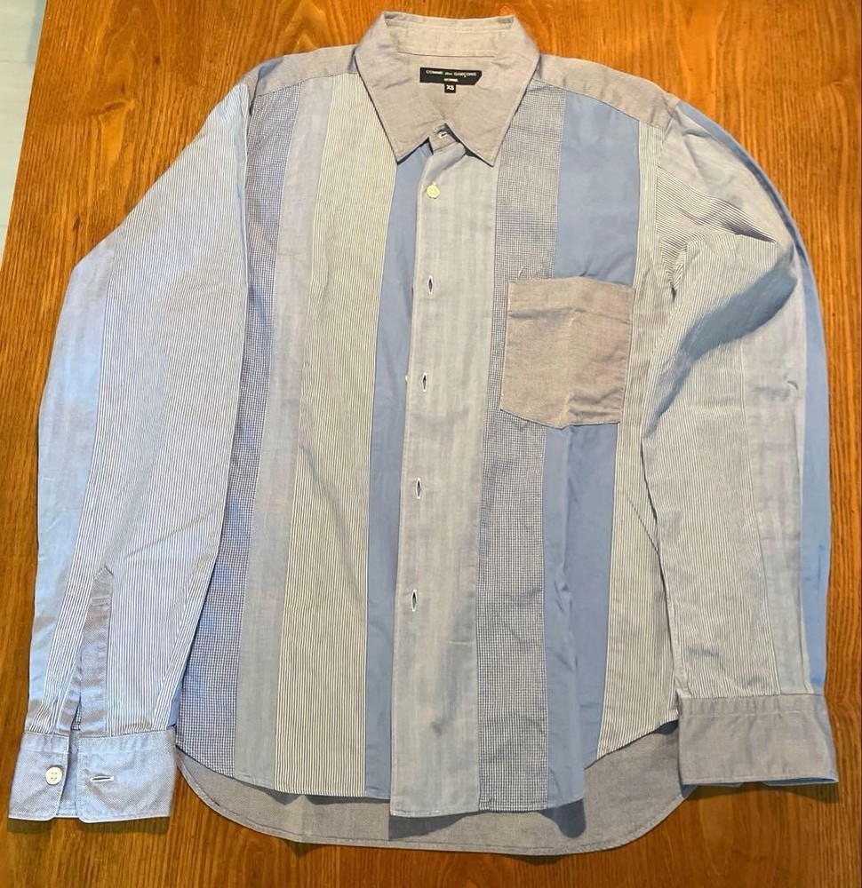 Comme Des Garcons Homme Patchwork Shirt Garcon Men's Made in Japan Size XS