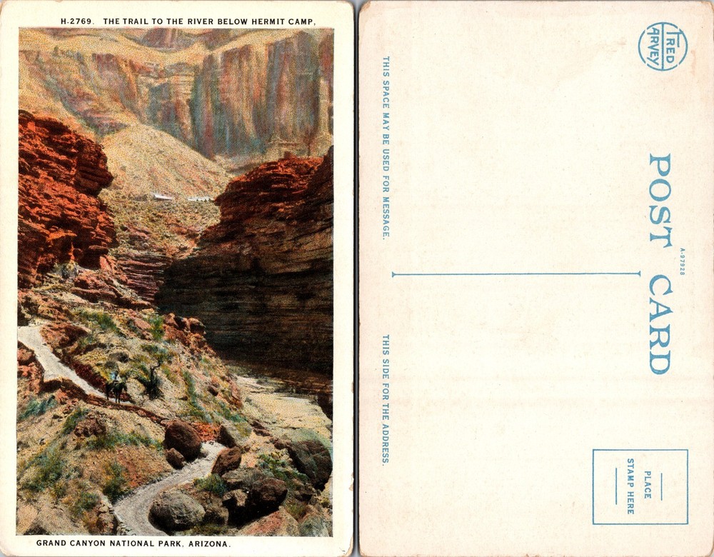 Trail to River Below Hermit Camp Grand Canyon National Park Arizona AZ Postcard
