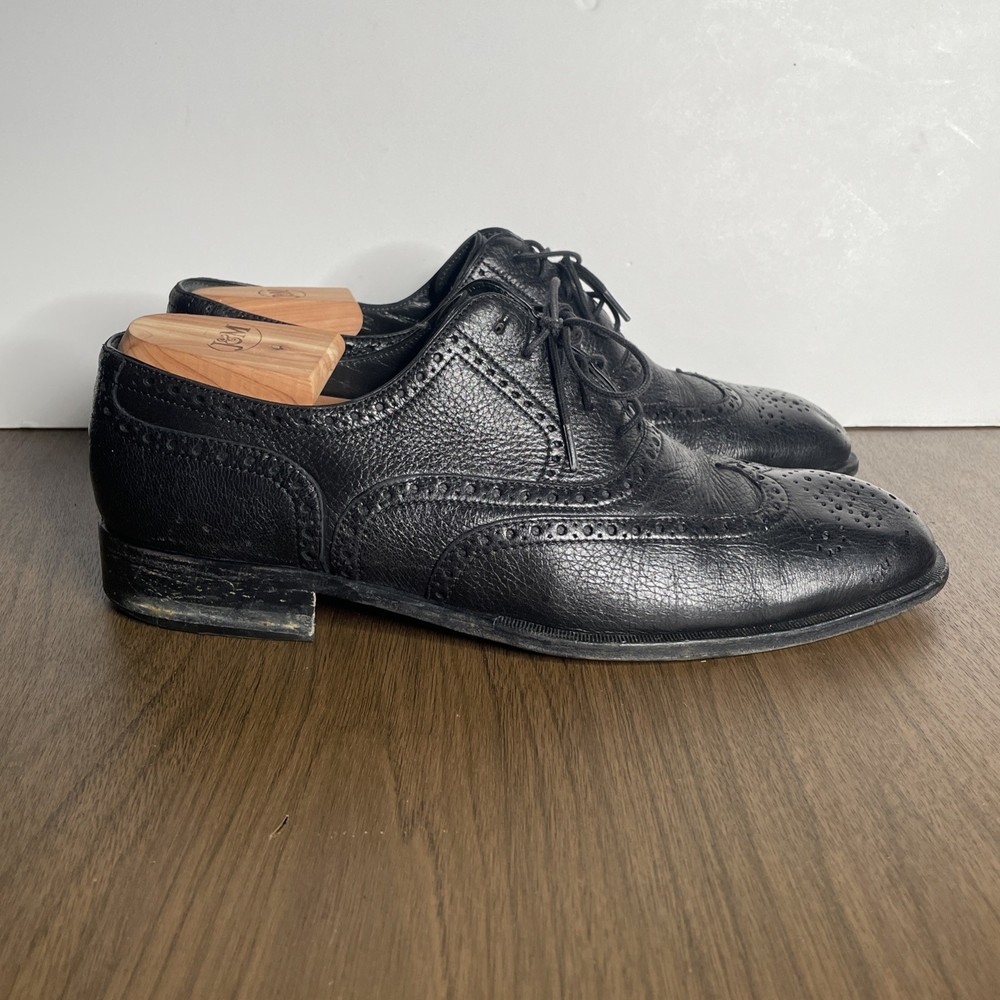 Bally Dress Shoes Mens Size 10 Black Leather StyleFlex Lace Up Italy