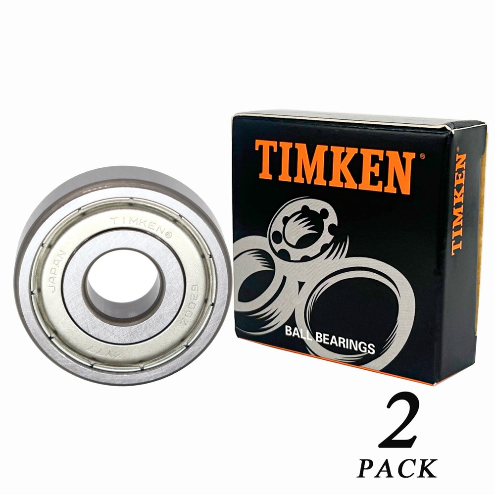 2PCS TIMKEN 6200-ZZ 10x30x9mm Double Seal Ball Bearings 6200ZZ