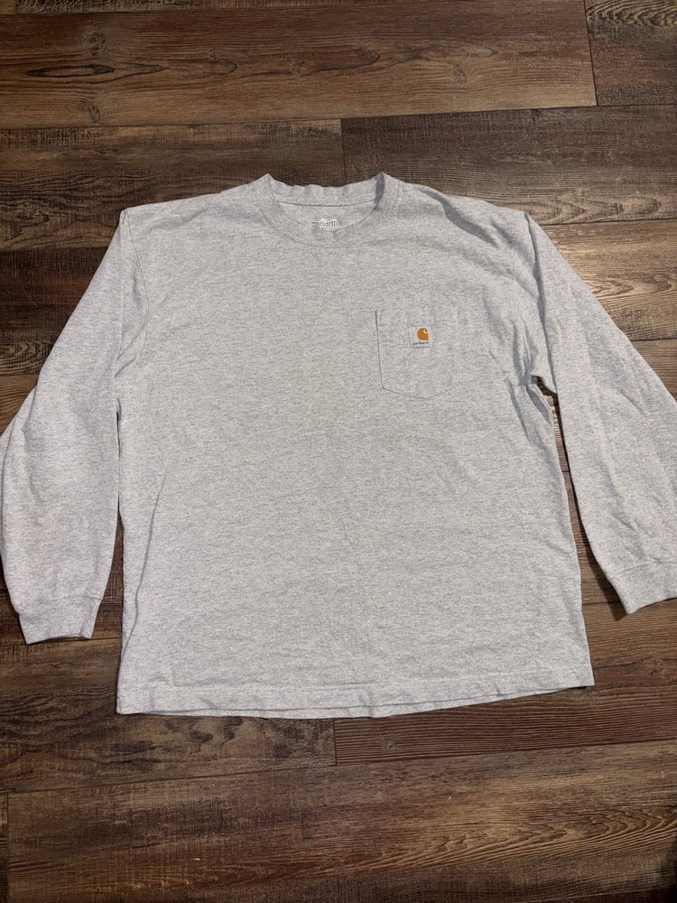 Carhartt K126 Men's Loose Fit Heavyweight Long-Sleeve Pocket T-Shirt  Mens XL