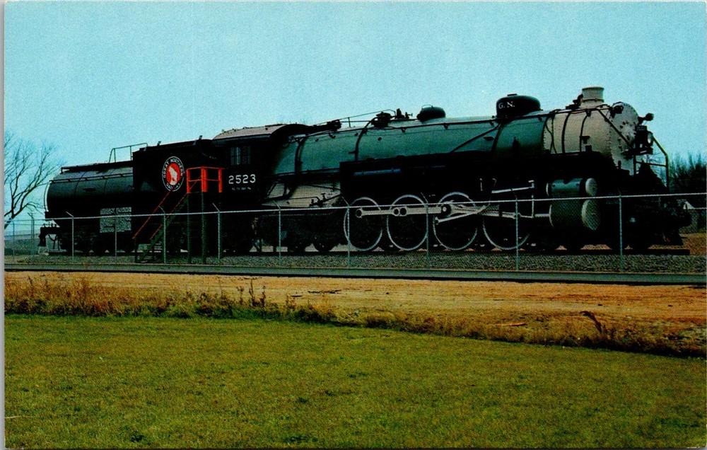 Great Northern Locomotive 2523 Willmar Minnesota Vintage Postcard