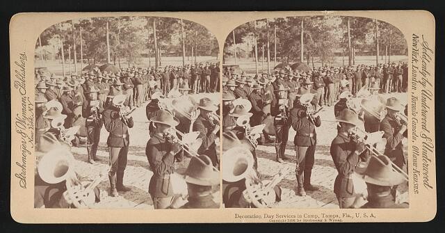 Photo:Decoration Day services in camp, Tampa, Fla., U.S.A.