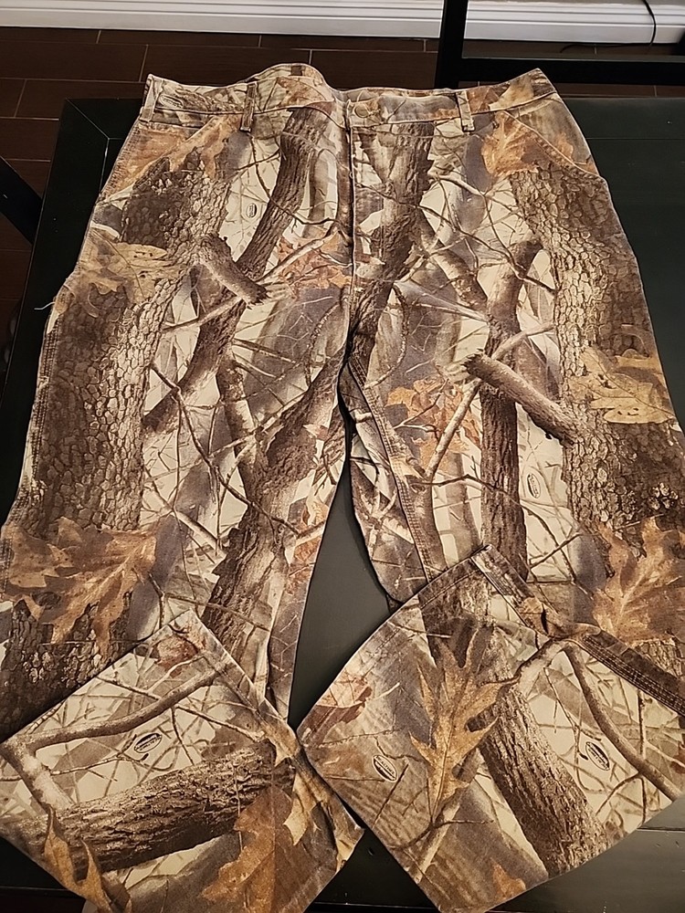Carhartt Realtree camo carpenter work pants dungaree fit 42X30