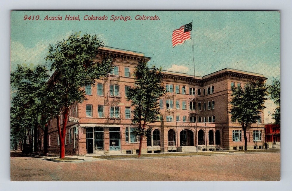 Colorado Springs CO-Colorado, Acacia Hotel Advertising, Vintage Postcard