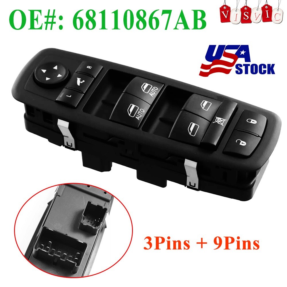 Dodge Ram 1500 2500 3500 2013-2018 Power Window Switch 68110867AB