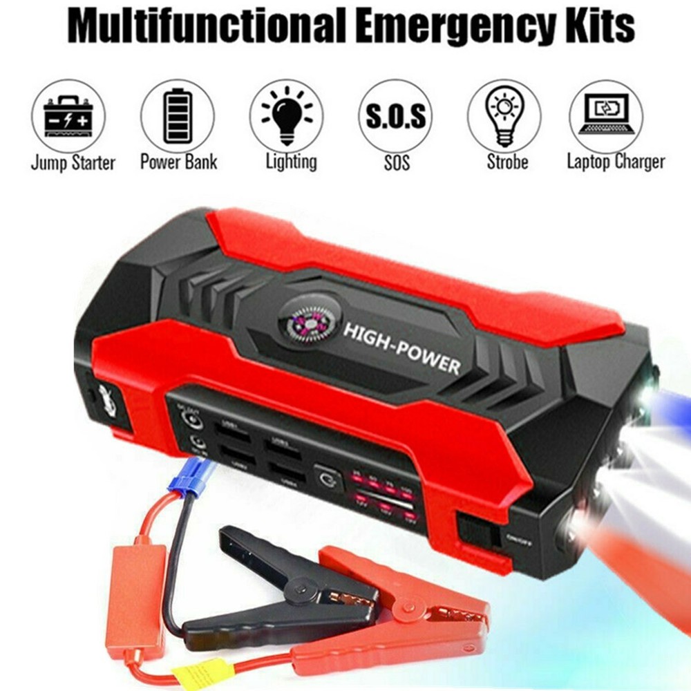 Car Jump Starter, 100000mAh Portable Charger Power Bank with LED Flash Light