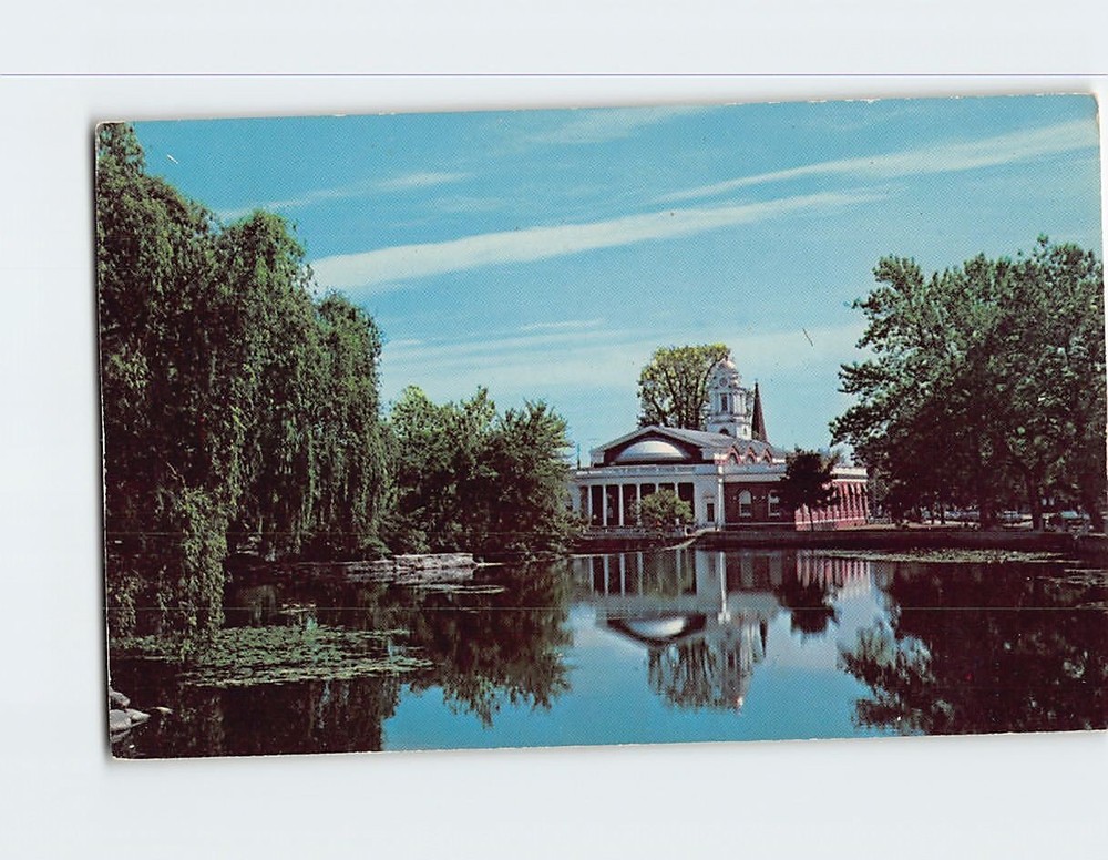 Postcard Town Hall Milford Connecticut USA