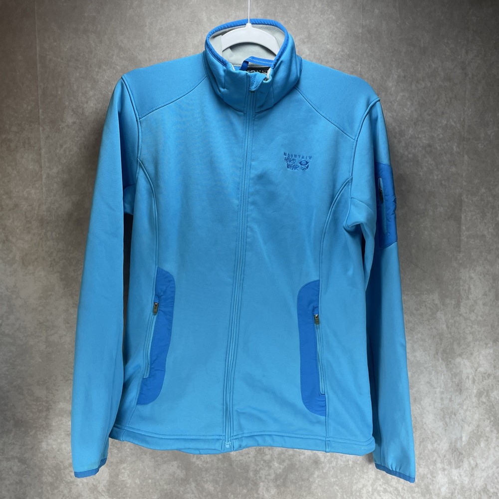 Mountain Hardwear Womens Fleece Polyester Jacket Blue Full Zip Size Medium