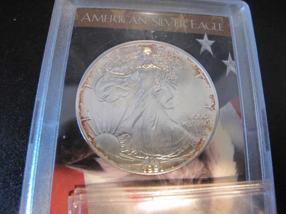 1991 United States American Eagle Walking Liberty 1 Troy Oz Silver Dollar Coin