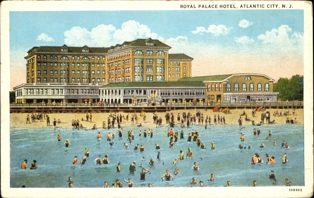 Royal Palace Hotel Atlantic City New Jersey NJ swimmers ~ 1920s