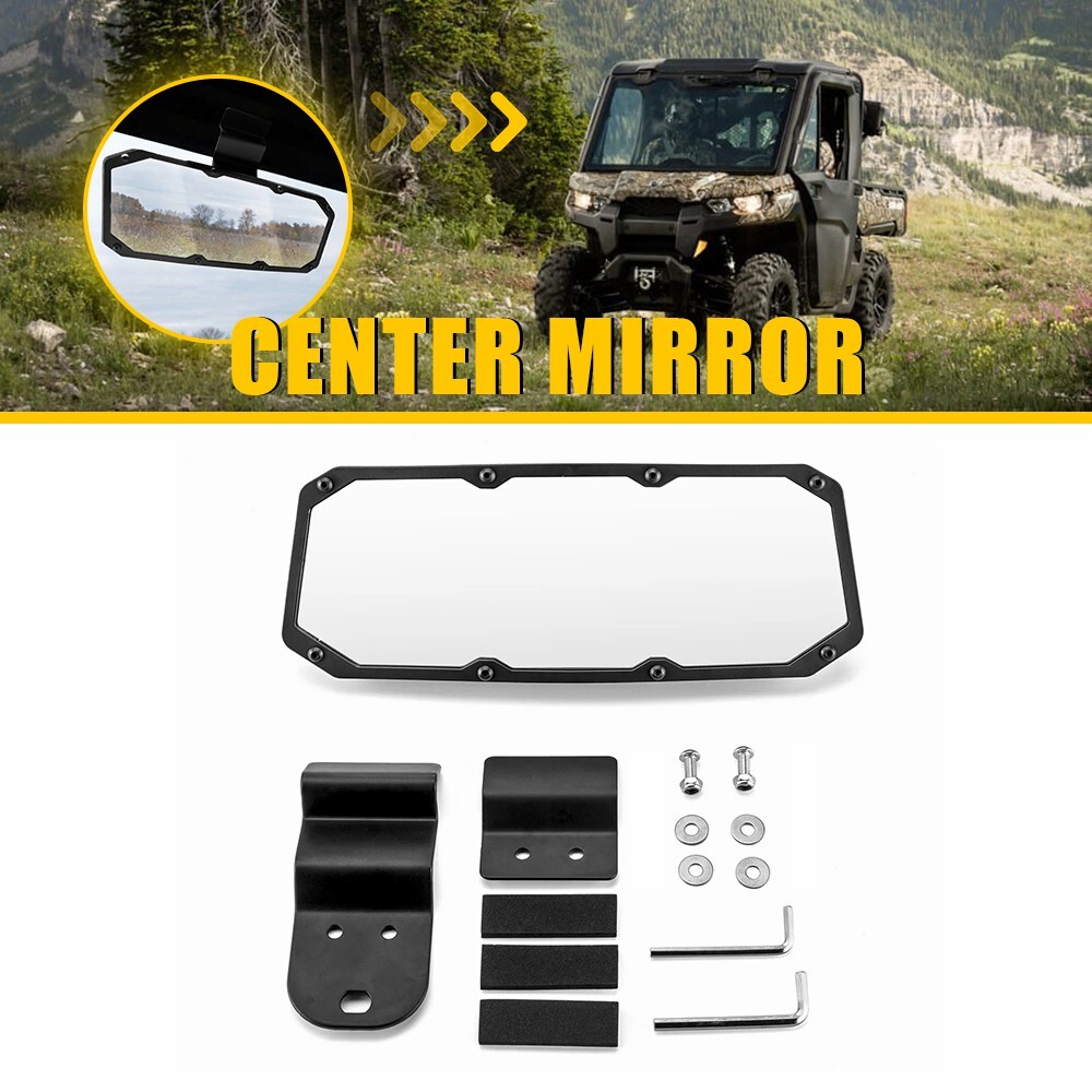 Fits For 2016-2024 Can am Defender HD5/HD8/HD10 Off-Road Center Rear View Mirror