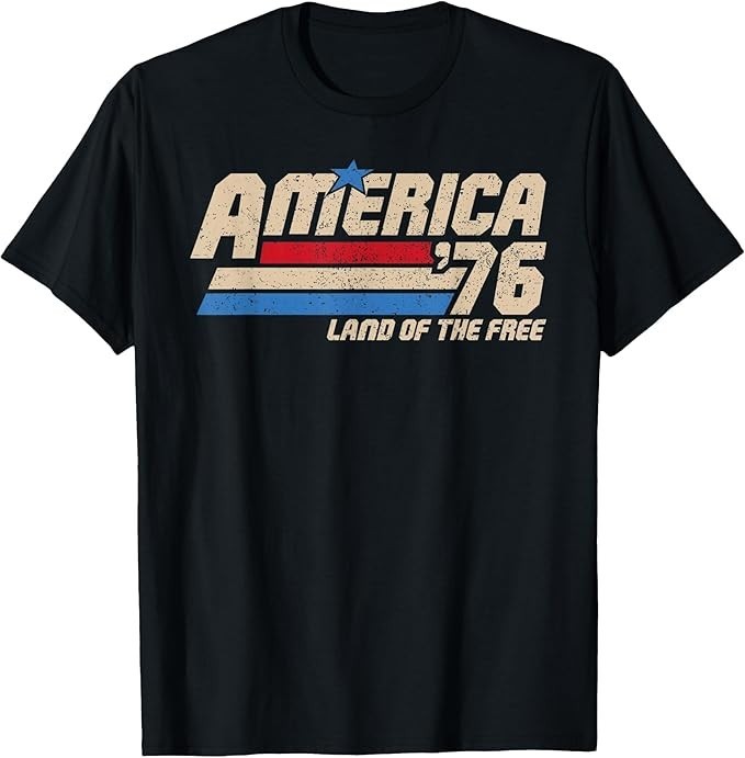 America 1776 Patriotic Vintage USA Flag Retro 4th of July T-Shirt