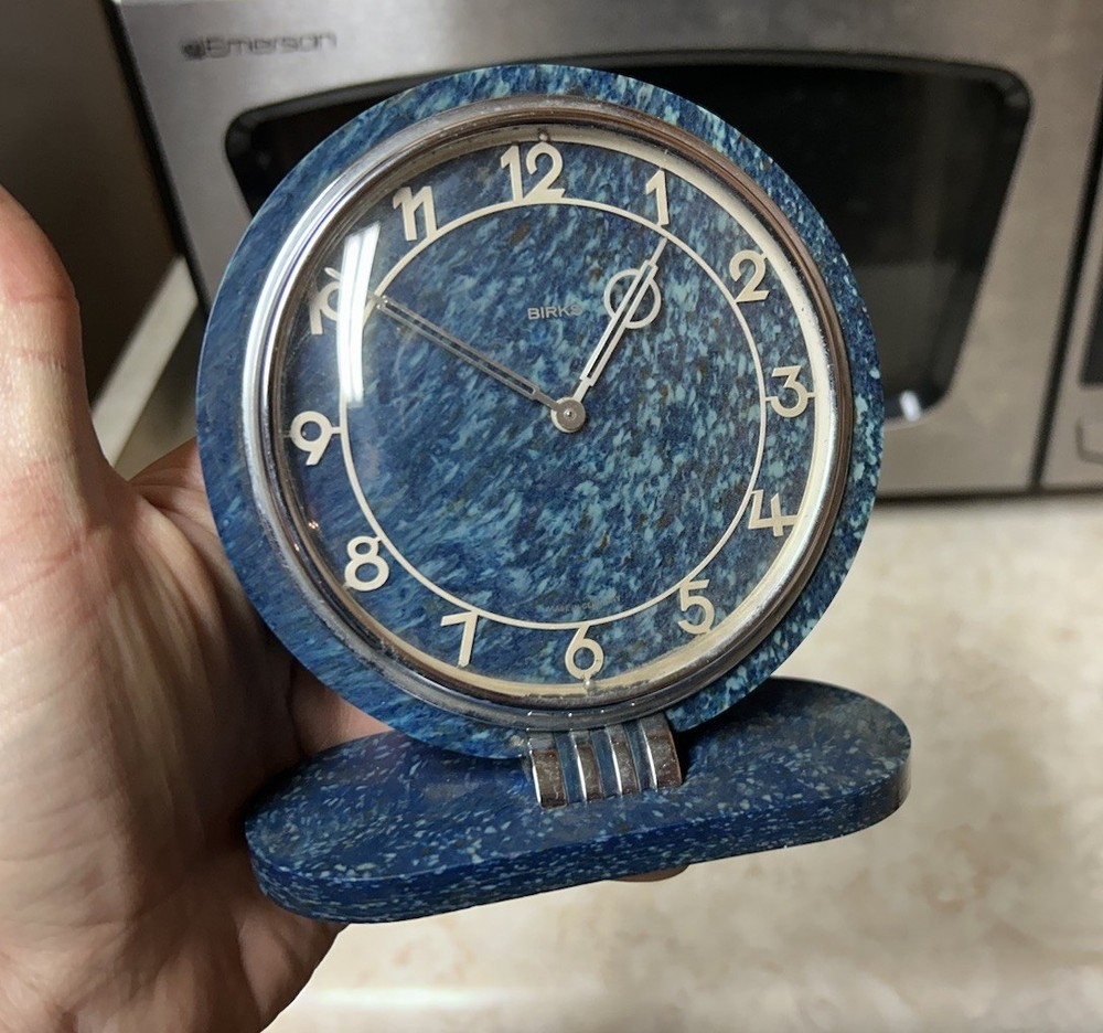 Birks Germany Machine Age Art Deco Plankton  Mantle Clock Galalith Bakelite ?