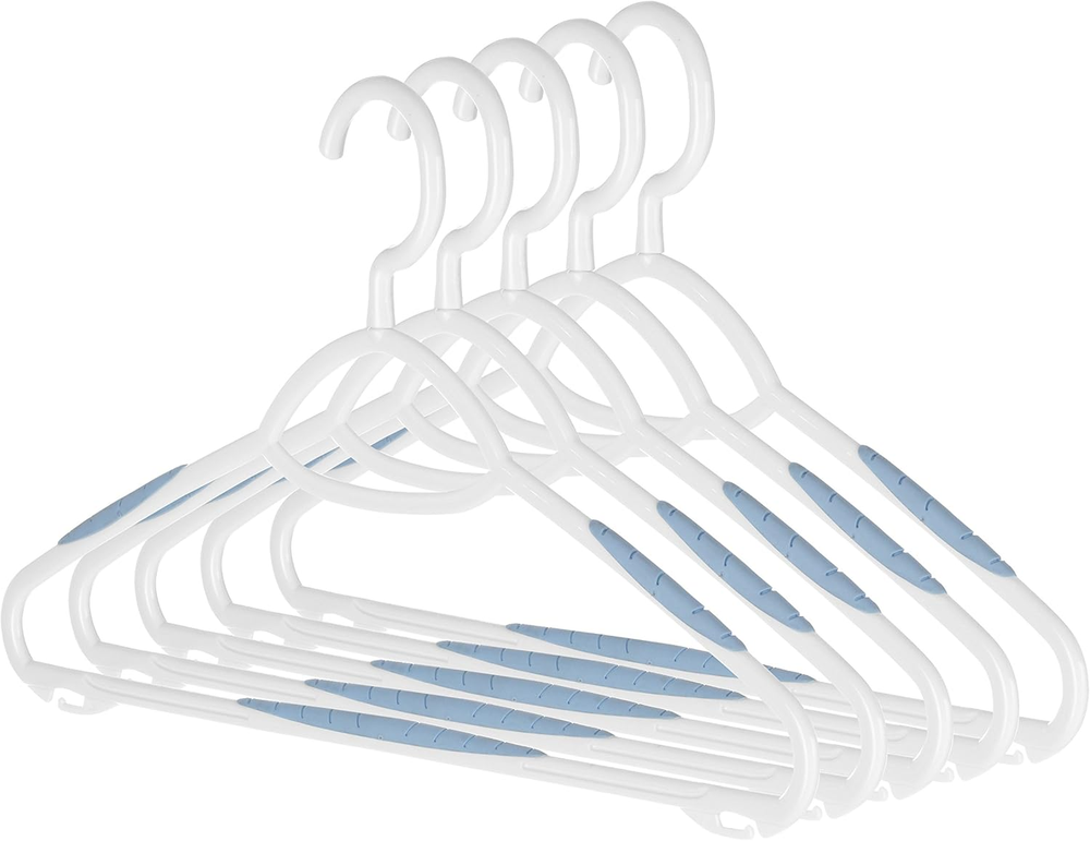 Perchas de plástico Whitmor Sure-Grip (juego de 5)