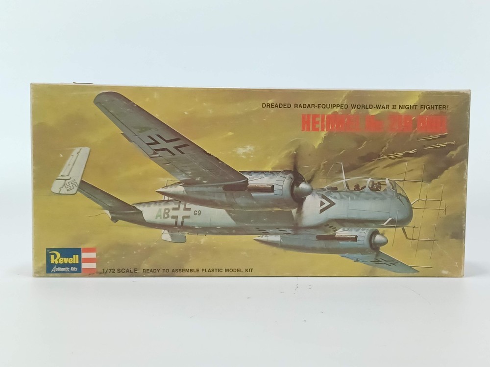 1966 Revell Heinkel He 219 Owl Vintage German Military Toy Airplane Model Kit