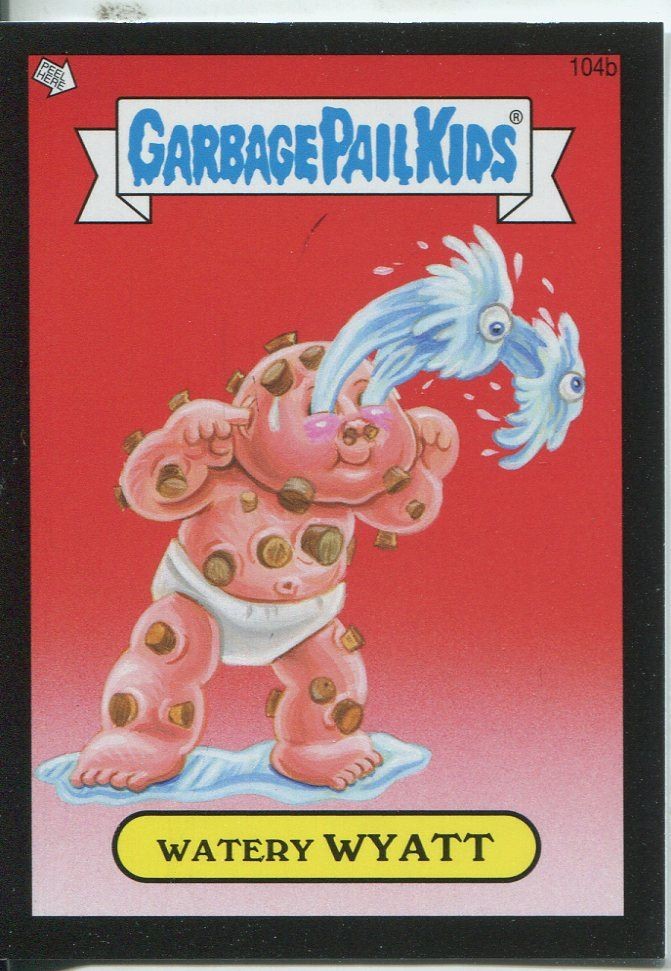 Garbage Pail Kids 2013 Black Parallel Mini Card 104b Watery WYATT