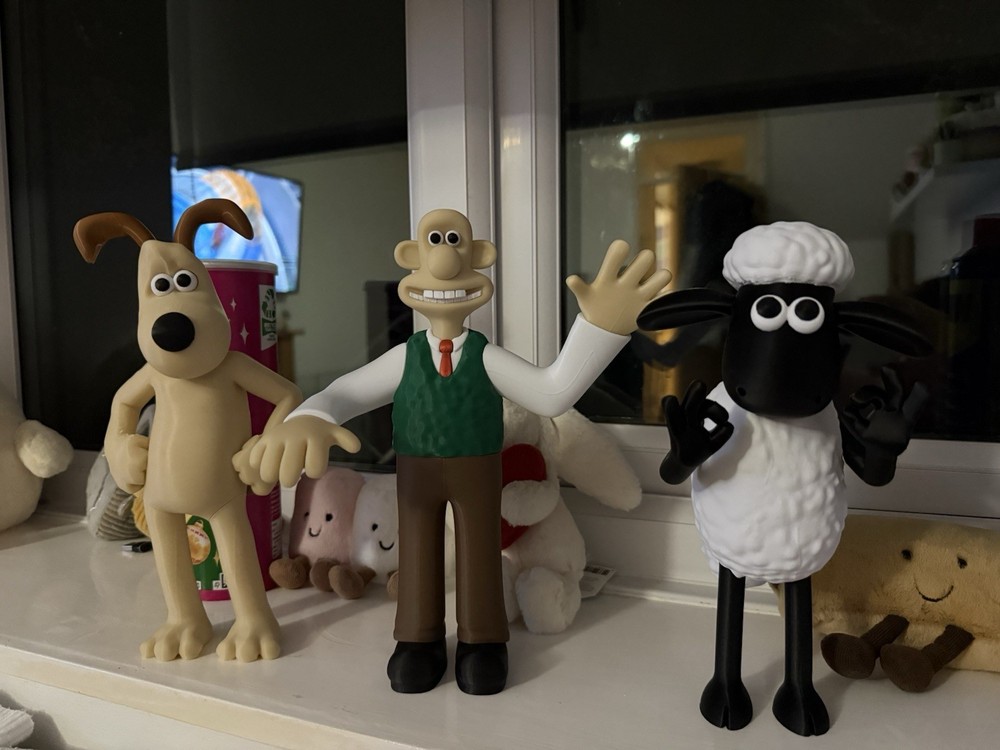Wallace And Gromit Shaun The Sheep 3D Printed Figure Bundle 11” Figures