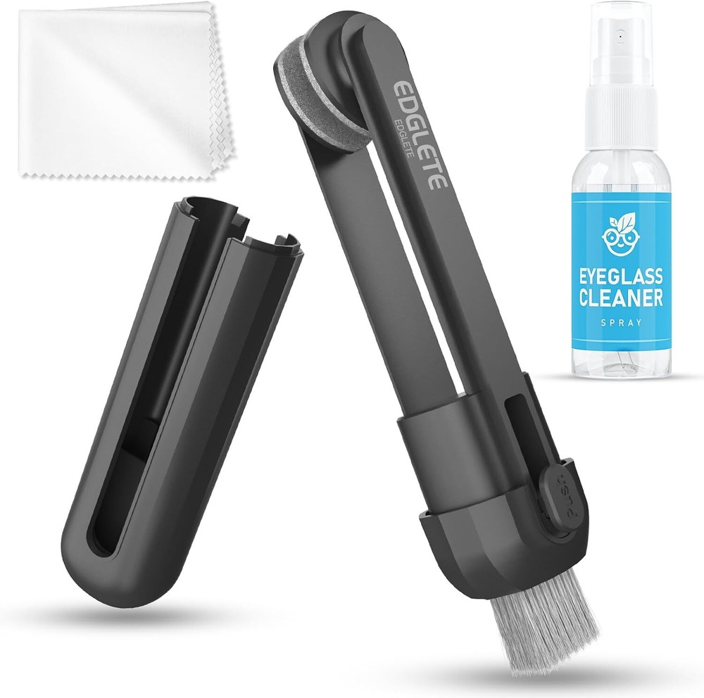 Glasses Cleaner Eyeglass Cleaning Kit- Eye Glass Cleaners Spray with Black