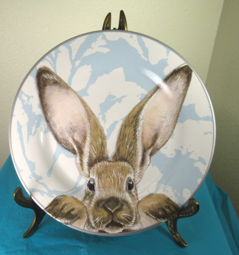 Williams Sonoma Rabbit Bunny Plate Easter Salad or Dessert Plate