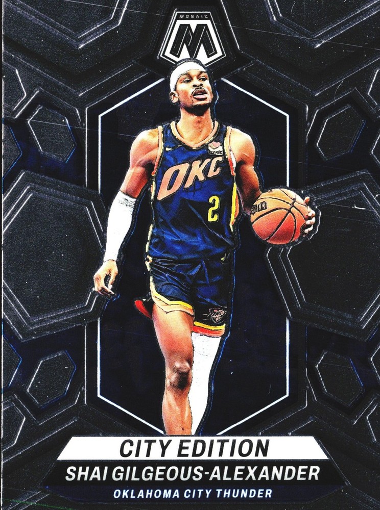 Shai Gilgeous-Alexander 2023-24 Panini Mosaic City Edition Oklahoma City Thunder